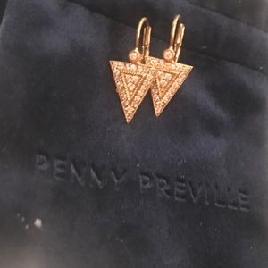 Penny Preville Yellow Gold Triangle Earrings